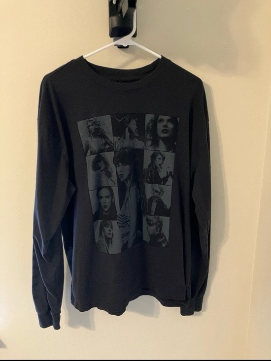 Taylor Swift Tops - Taylor Swift Eras Tour Black Long-Sleeve Graphic Tee - Size Medium New